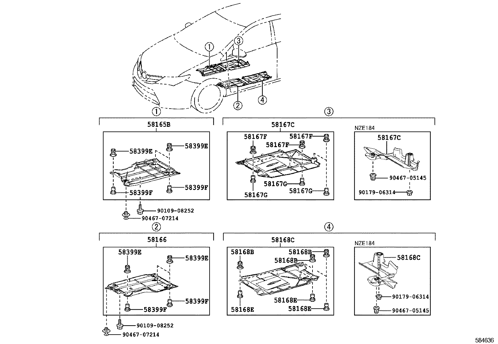 58307-12B90 PANEL SUB-ASSY, BODY LOWER BACK product image