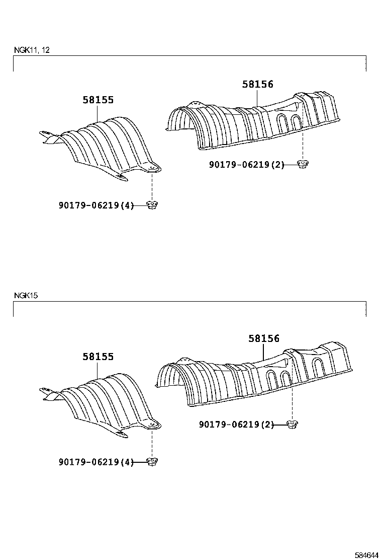58155-0D050 INSULATOR, FRONT FLOOR HEAT, NO.3 product image