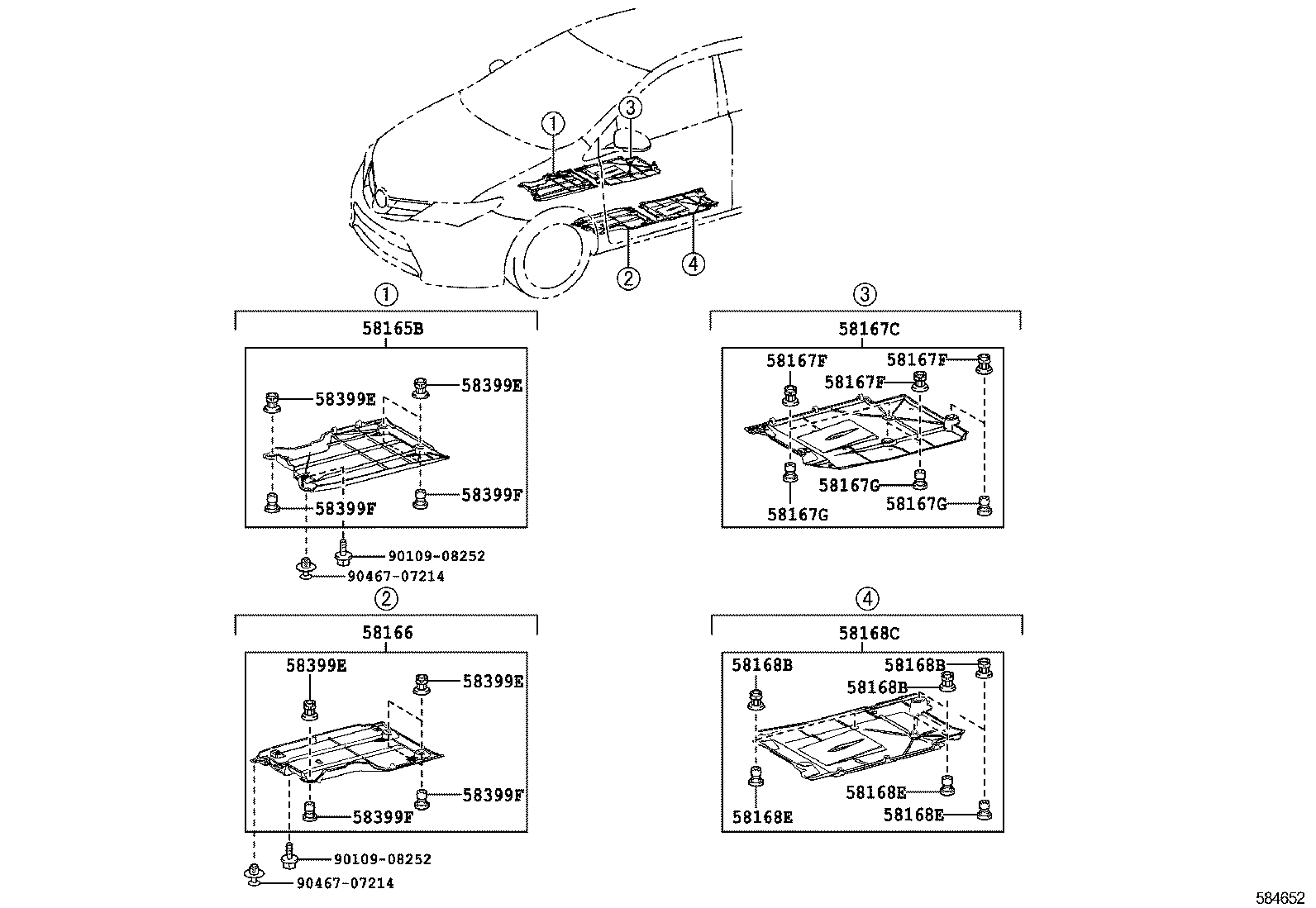 58307-12B41 PANEL SUB-ASSY, BODY LOWER BACK product image