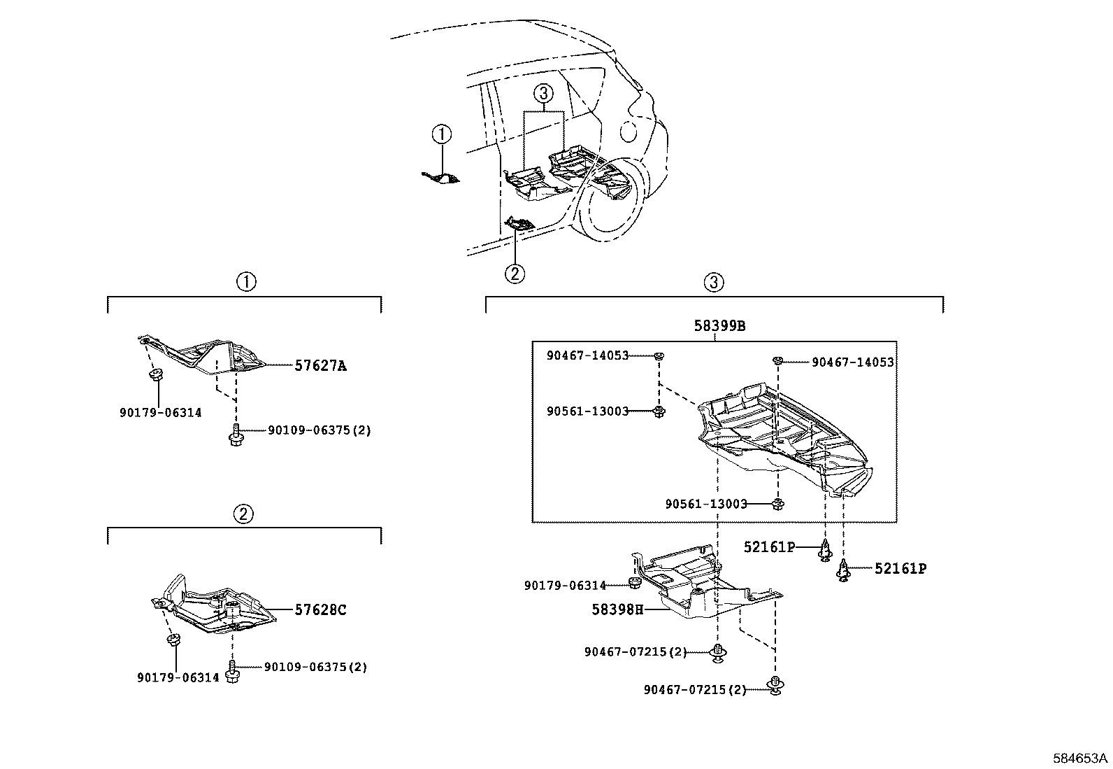58307-12B41 PANEL SUB-ASSY, BODY LOWER BACK product image
