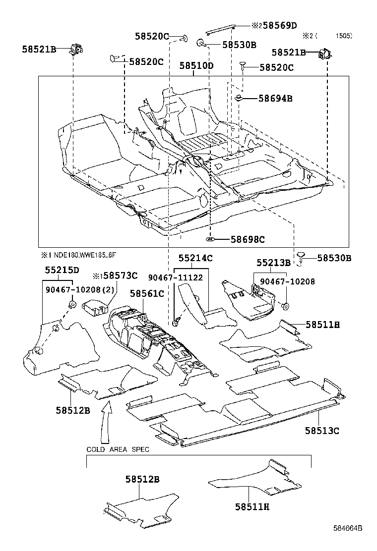58511-02090 MAT, FLOOR, FRONT RH product image