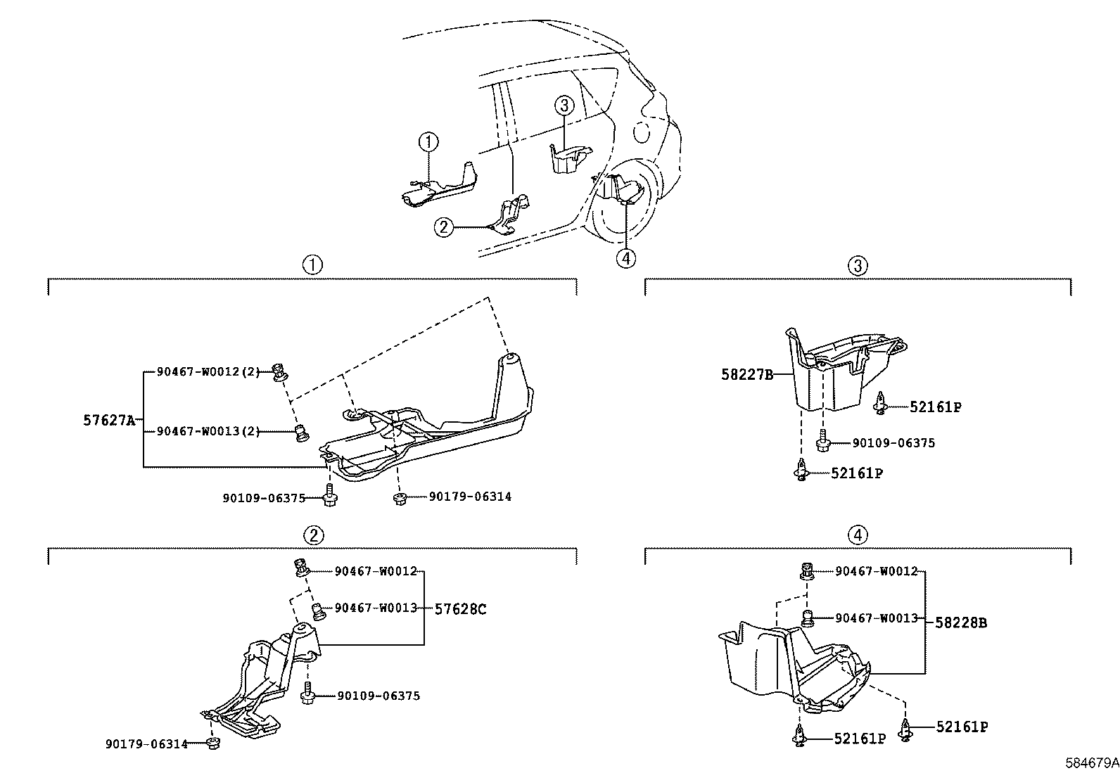 57683-02120 BRACKET, FUEL TANK MOUNTING, NO.1 product image
