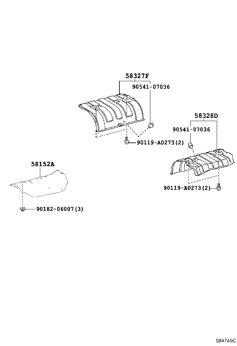 58042-06010 INSULATOR, MAIN MUFFLER HEAT, LH product image