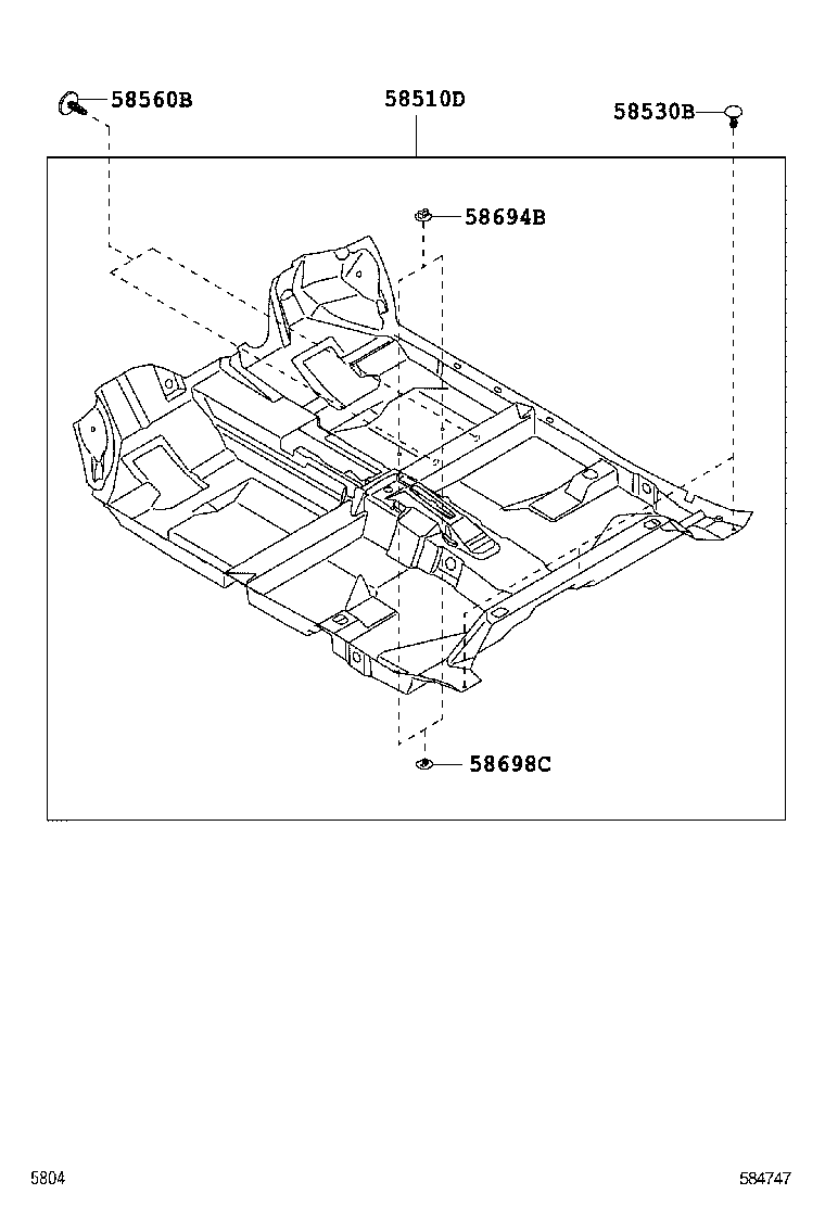 58698-BZ010 PLATE, MAT SET, LOWER product image