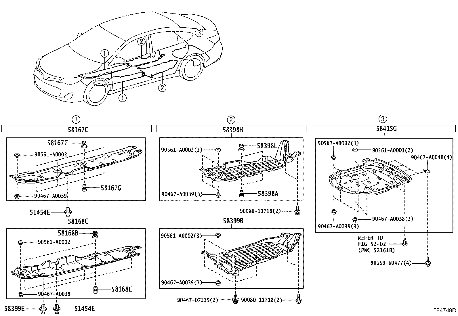 58167-07010 COVER, FRONT FLOOR, CENTER RH product image