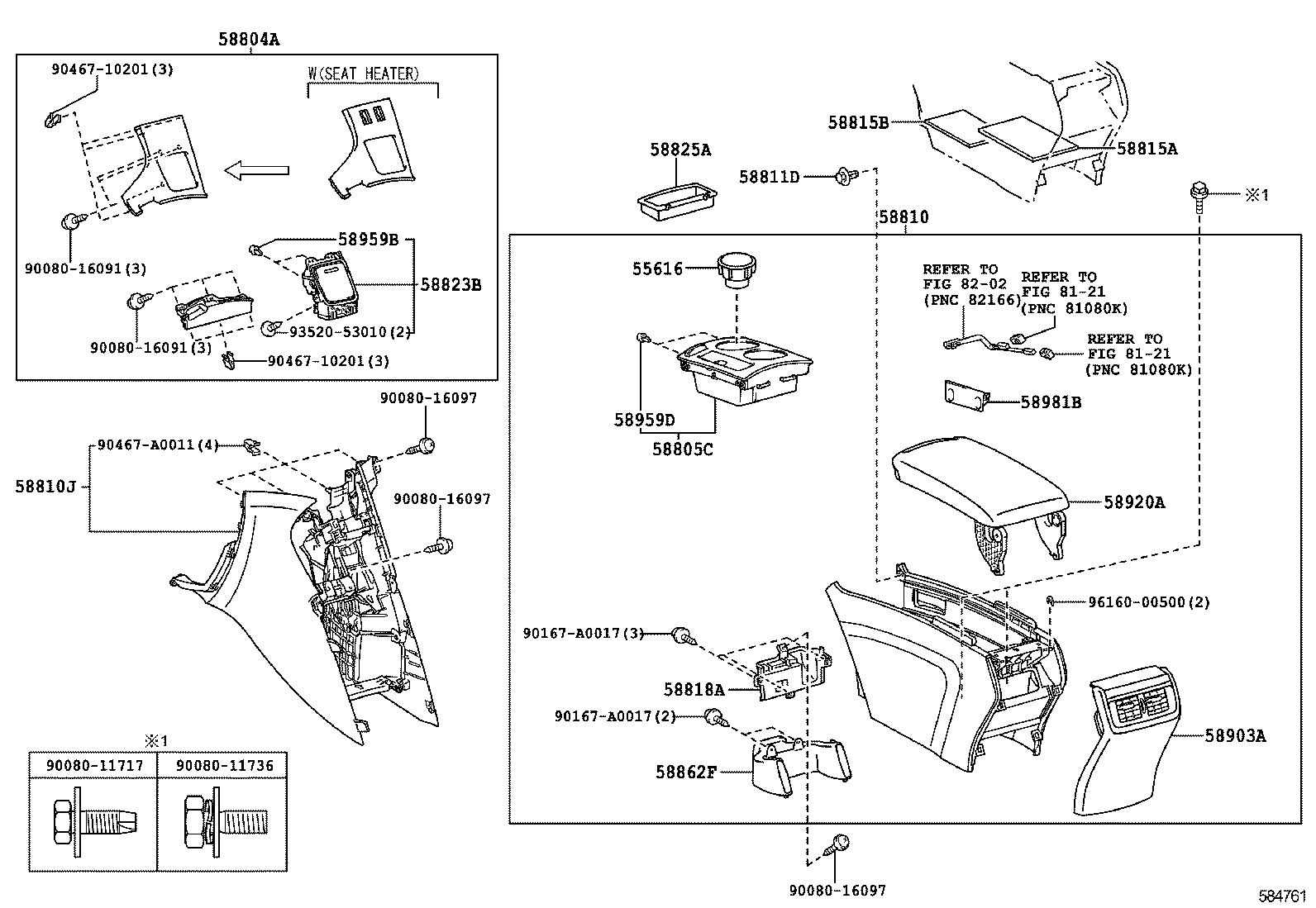 58862-0T010 DUCT, CONSOLE BOX, NO.2 product image