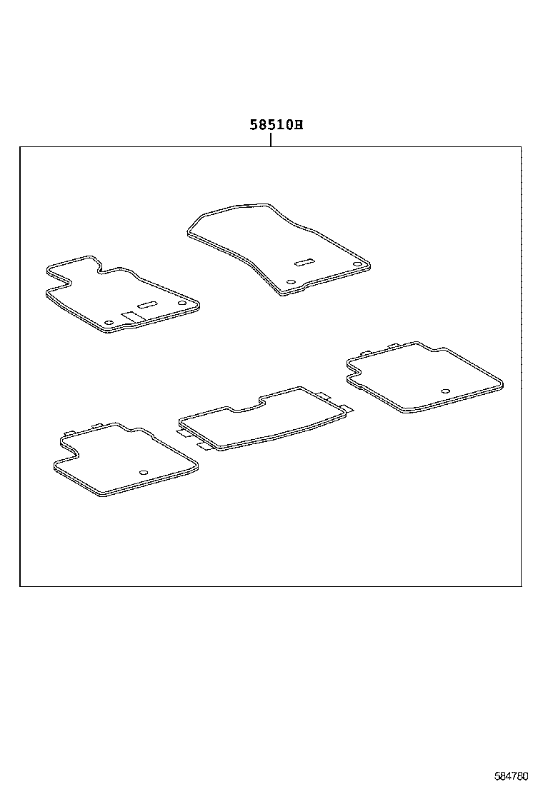 58579-0N010 PAD, REAR FLOOR product image