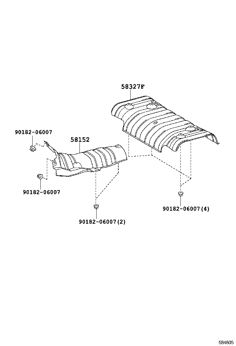 58152-0T010 INSULATOR SUB-ASSY, CENTER FLOOR HEAT, NO.2 product image