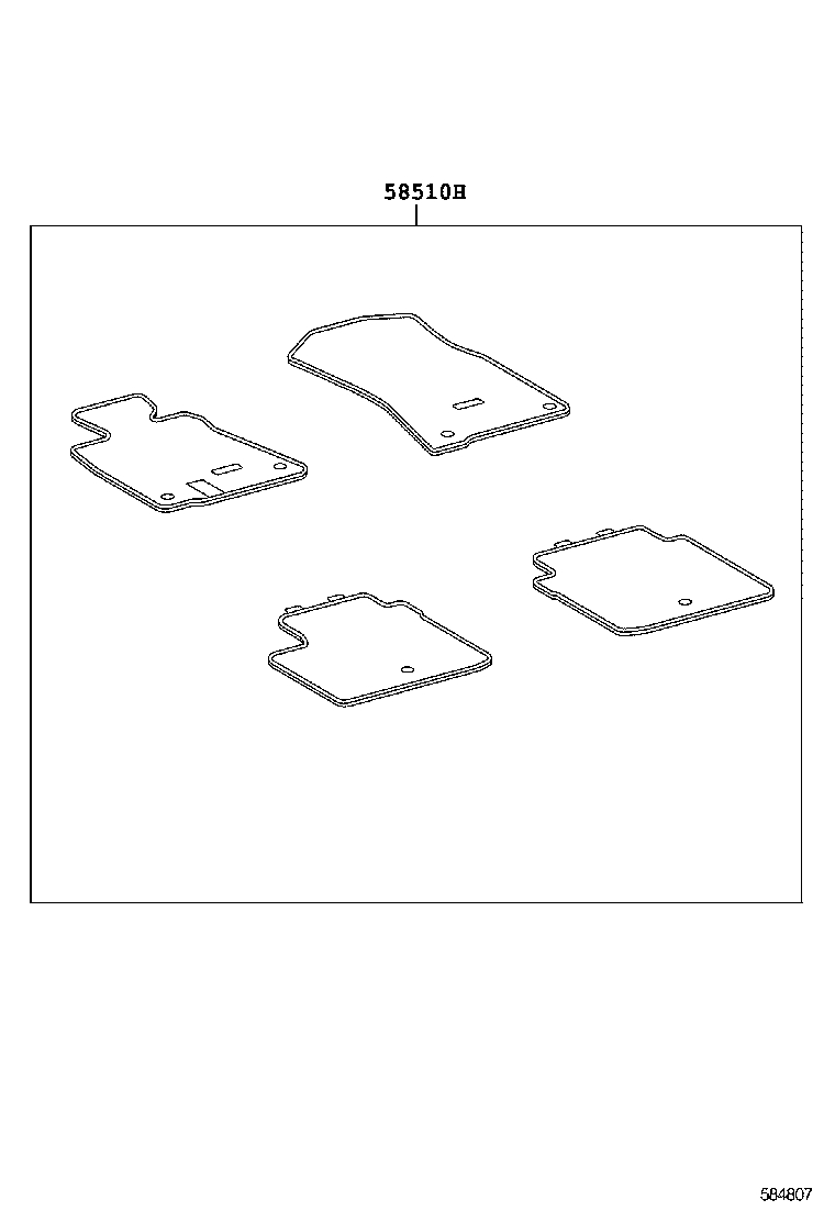 58521-0P020 HOOK, FLOOR CARPET product image