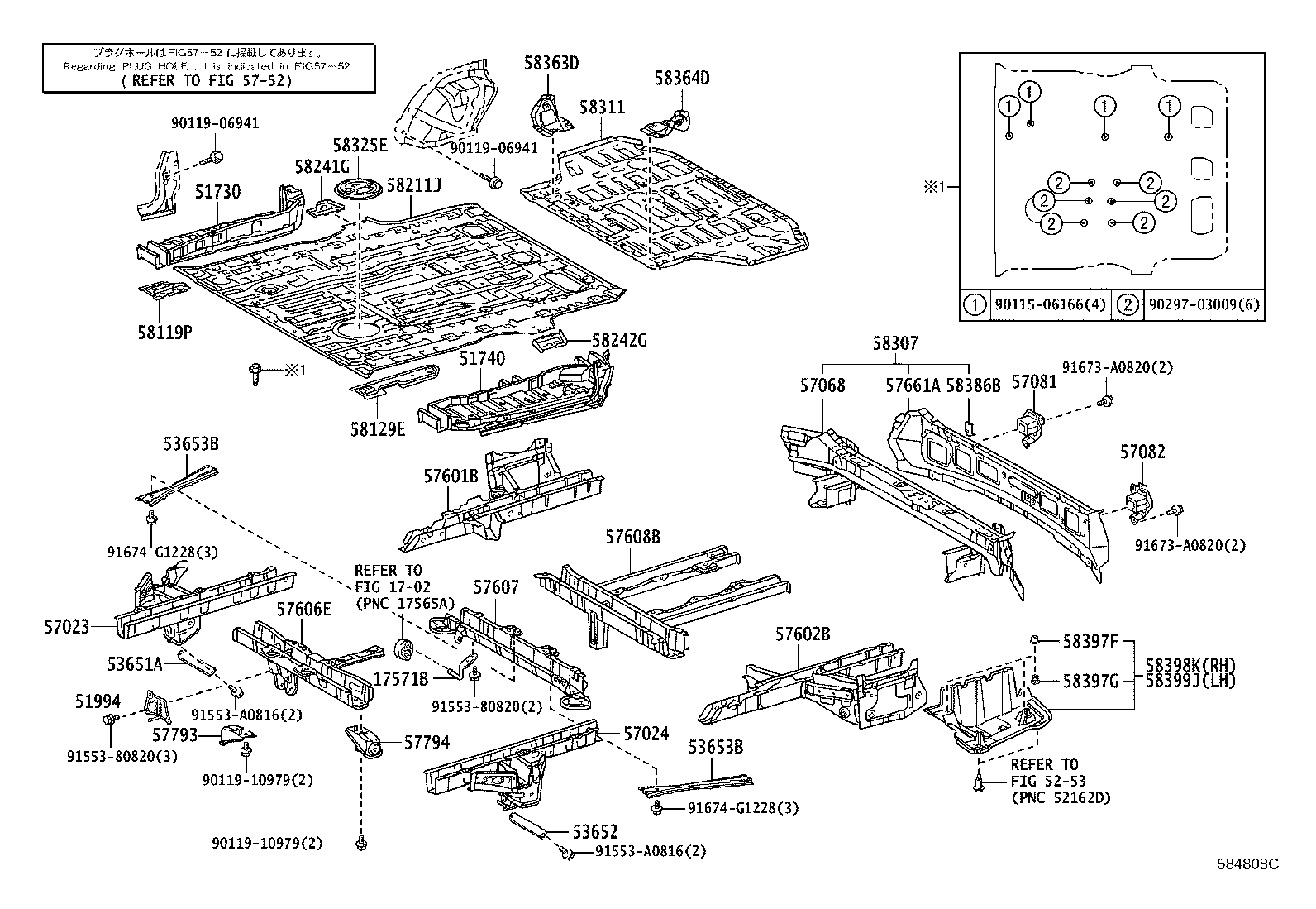58307-58041 PANEL SUB-ASSY, BODY LOWER BACK product image