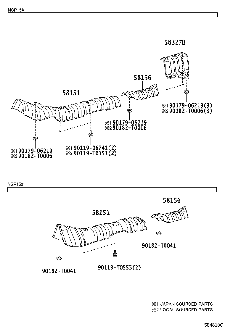 58151-0D240 INSULATOR, FRONT FLOOR HEAT, NO.1 product image