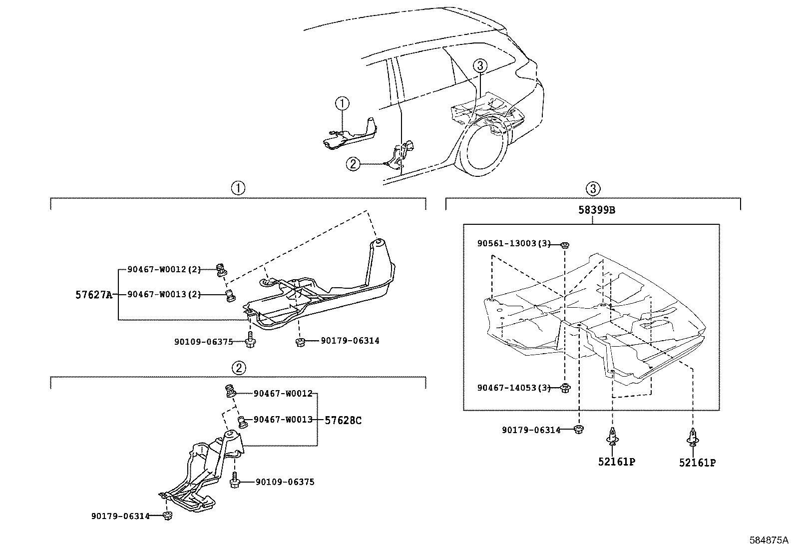 57683-02120 BRACKET, FUEL TANK MOUNTING, NO.1 product image