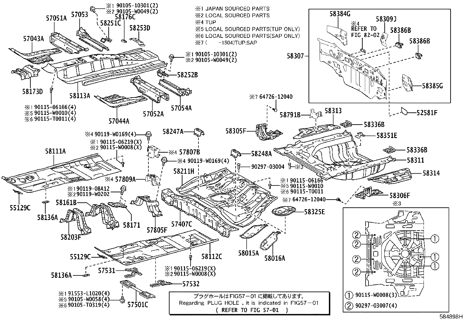 58307-02360 PANEL SUB-ASSY, BODY LOWER BACK product image