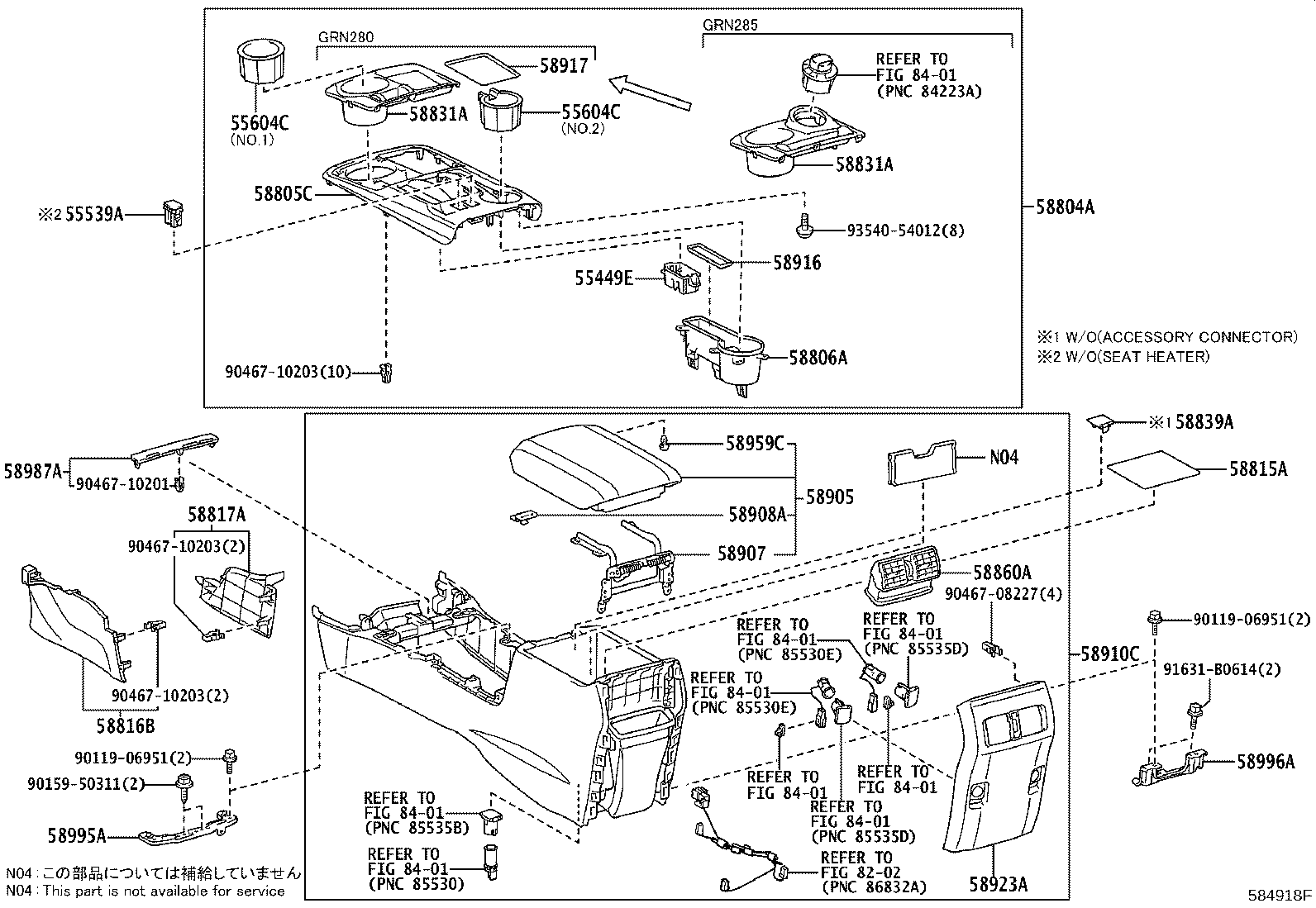 58804-35520 PANEL SUB-ASSY, CONSOLE, UPPER product image