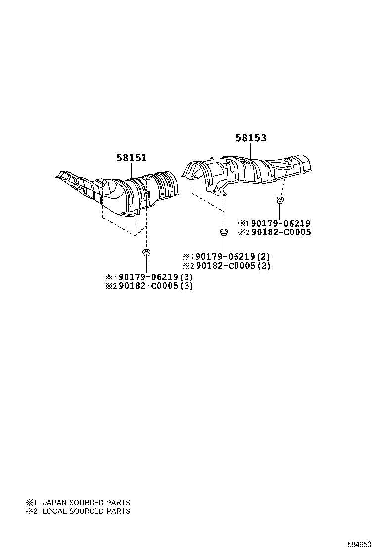 58151-02310 INSULATOR, FRONT FLOOR HEAT, NO.1 product image
