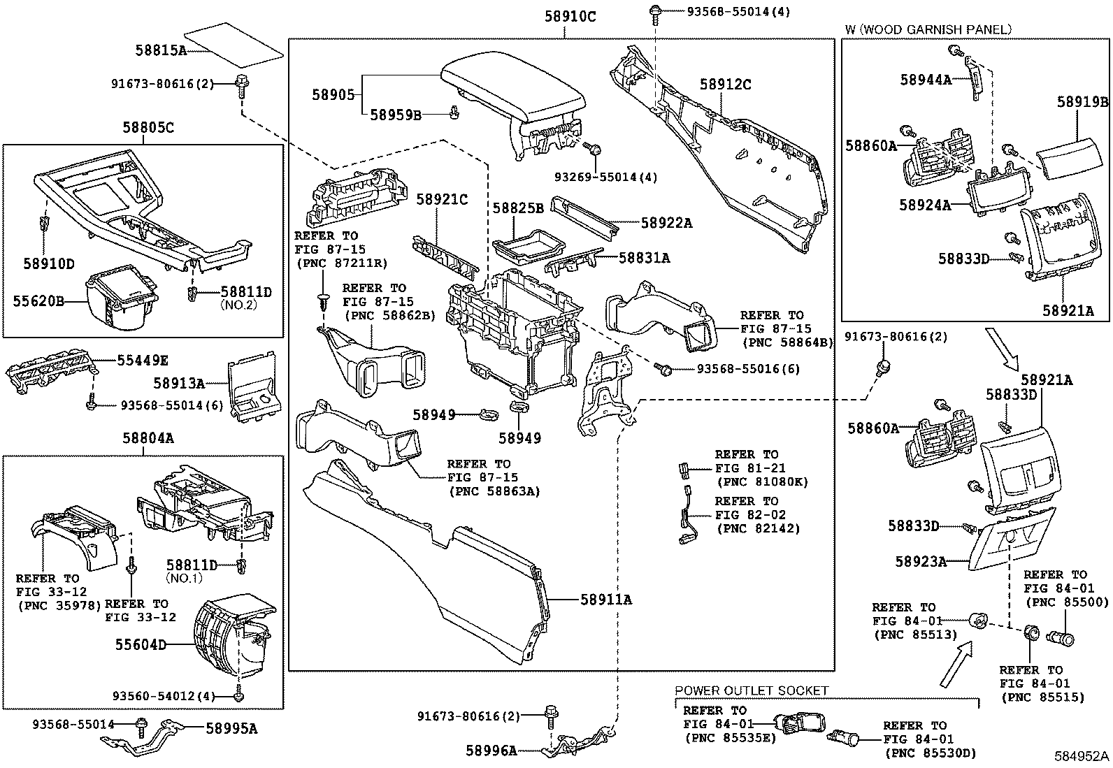 58804-33781 PANEL SUB-ASSY, CONSOLE, UPPER product image