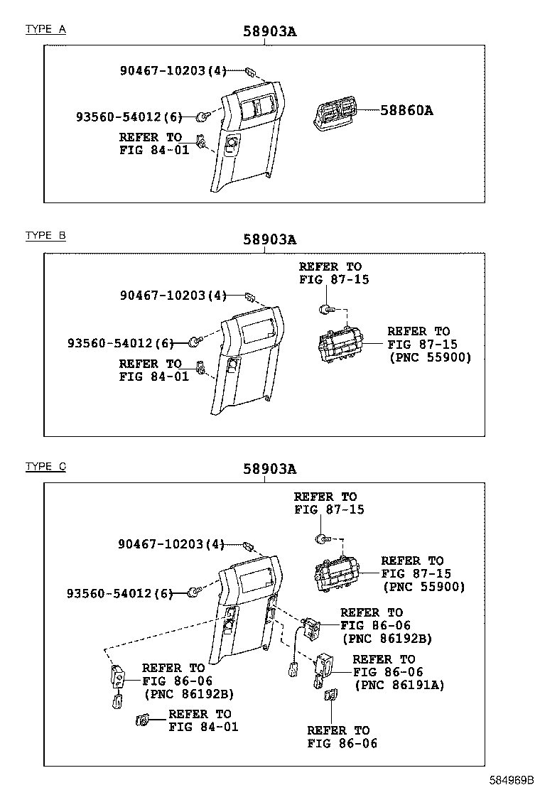 58905-60520-C1 DOOR SUB-ASSY, CONSOLE COMPARTMENT product image