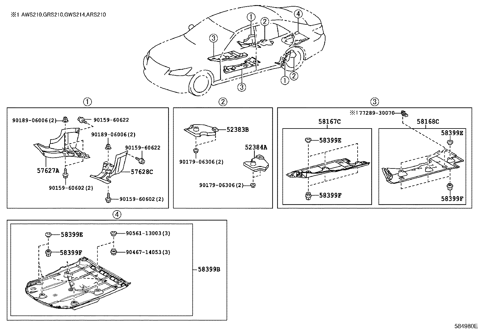 58307-30830 PANEL SUB-ASSY, BODY LOWER BACK product image
