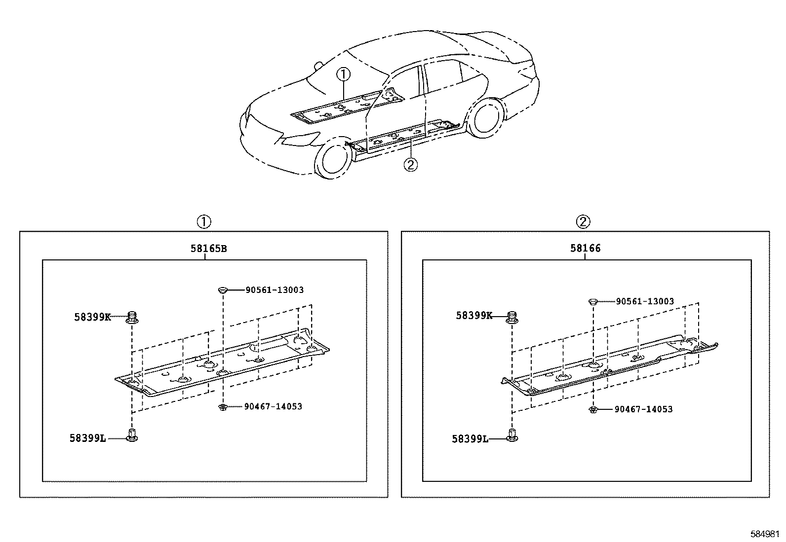58307-30830 PANEL SUB-ASSY, BODY LOWER BACK product image