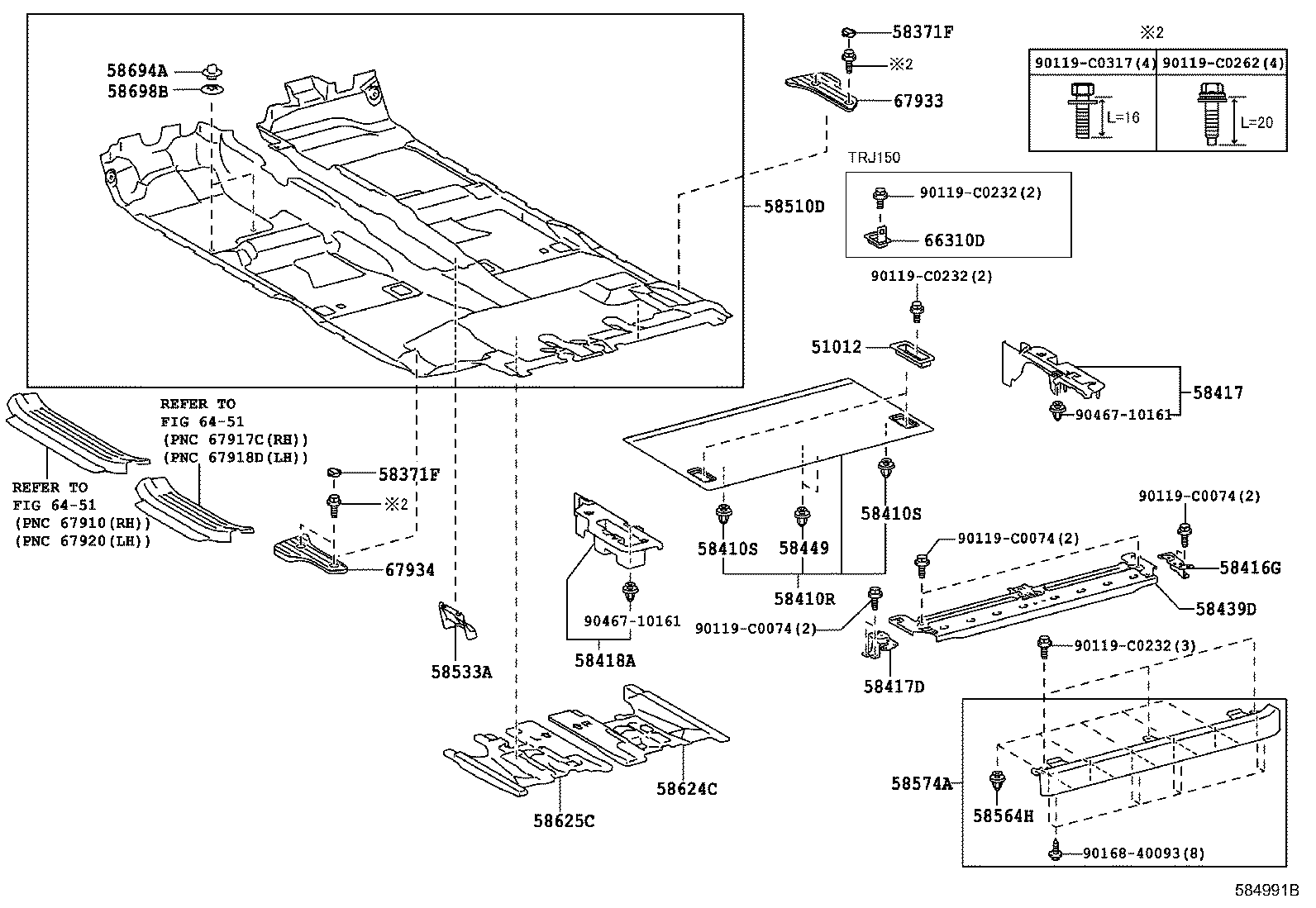 51012-0G020 RAIL SUB-ASSY, REAR FRAME product image