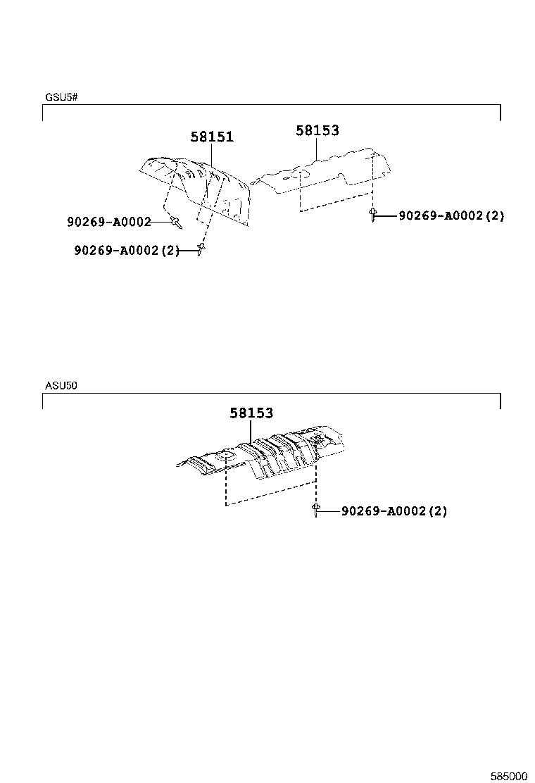 58151-0E050 INSULATOR, FRONT FLOOR HEAT, NO.1 product image