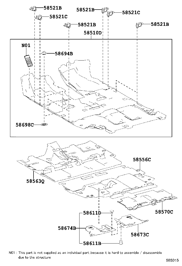 65341-0E020 BOARD, FLOOR, NO.1 product image