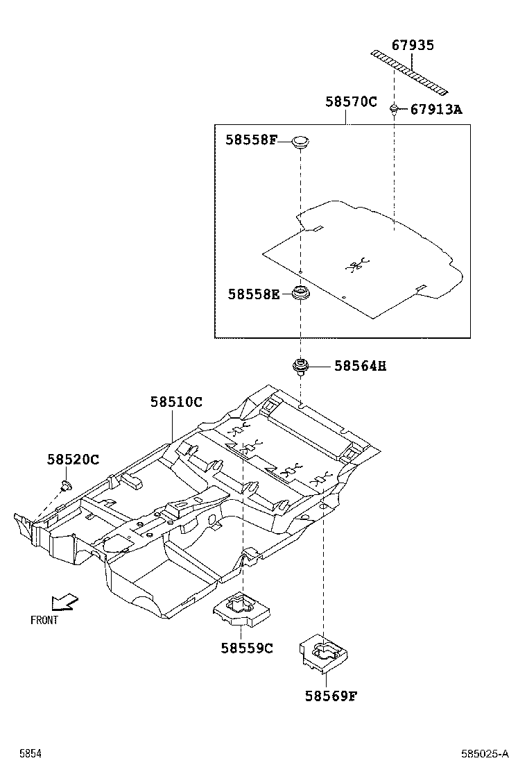 58427-BZ010 SPACER, REAR FLOOR BOARD product image