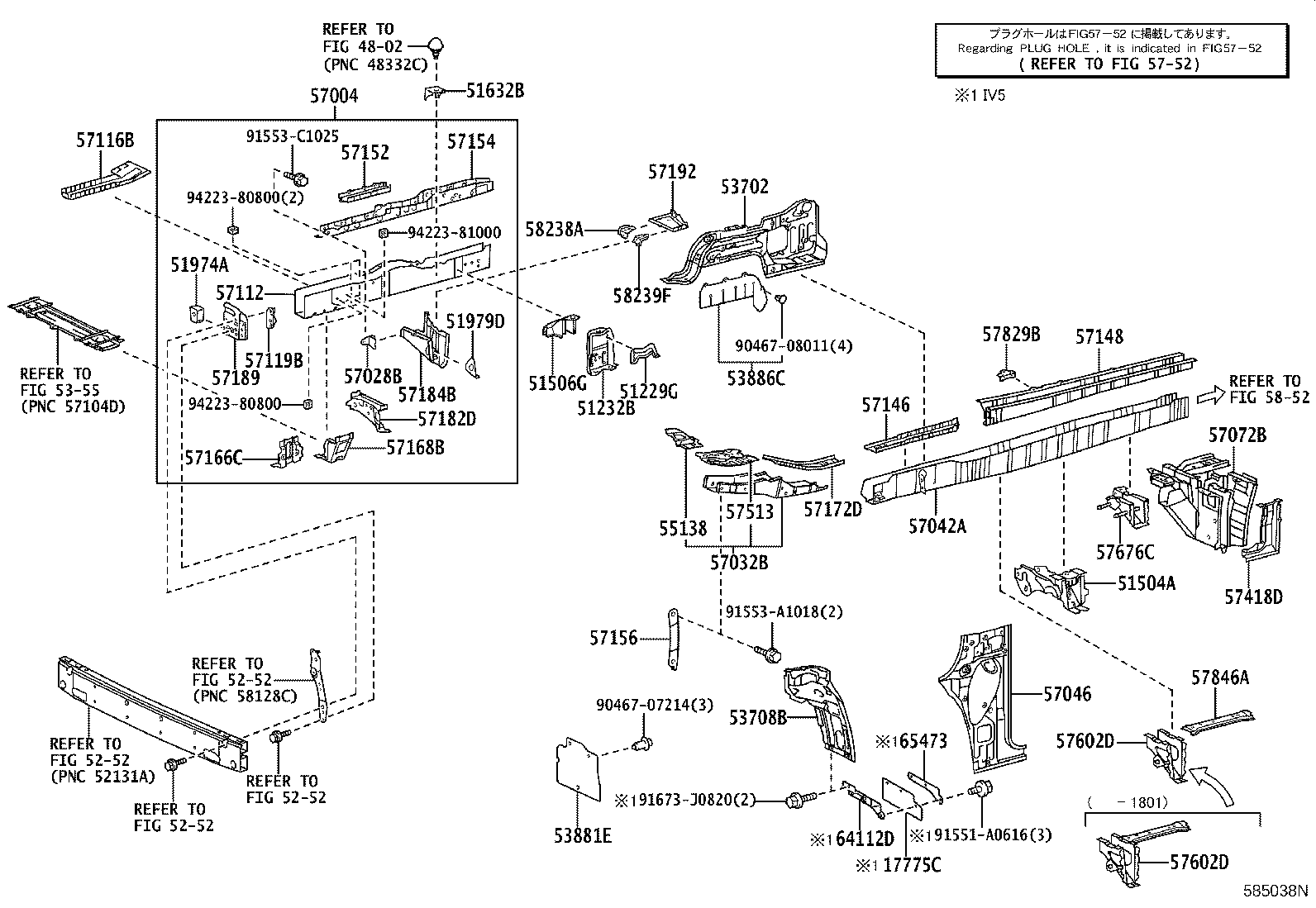 51505-26101 SUPPORT SUB-ASSY, UPPER CONTROL ARM, RH product image