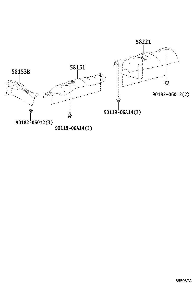 58153-28050 INSULATOR, FLOOR HEAT, NO.3 product image