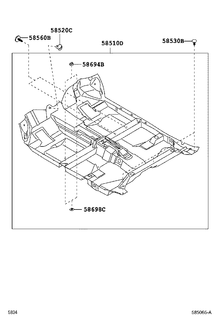 58698-BZ010 PLATE, MAT SET, LOWER product image