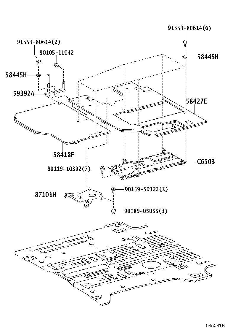 51403-26300 BRACKET SUB-ASSY, ENGINE REAR MOUNTING product image