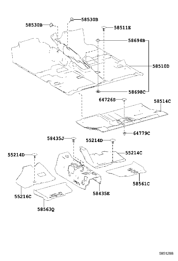 58510-48600-C0 CARPET ASSY, FLOOR, FRONT product image