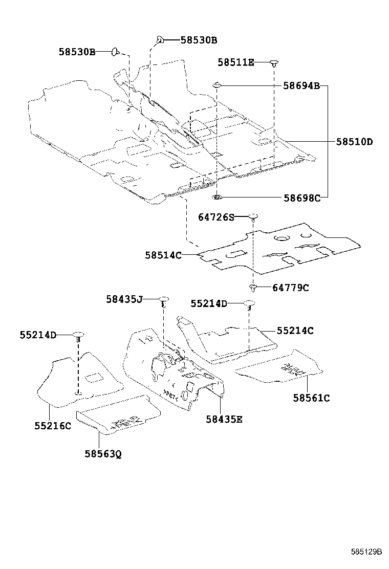 58510-48600-C0 CARPET ASSY, FLOOR, FRONT product image