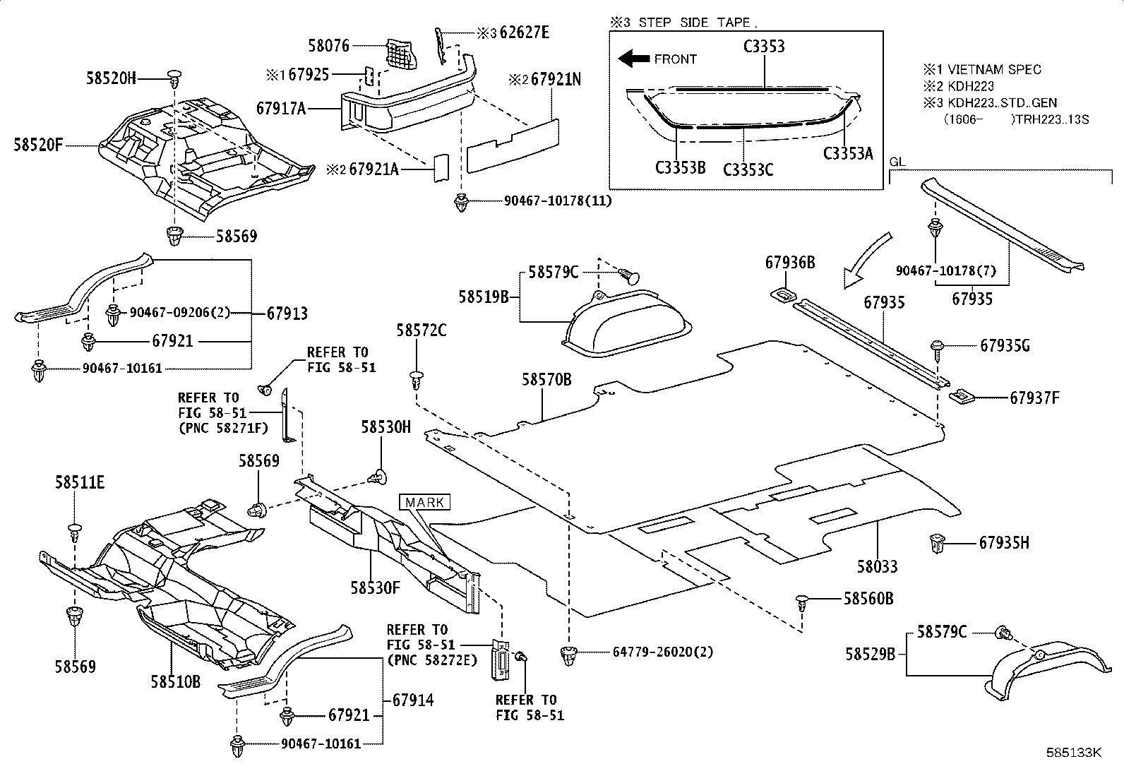 67771-26250 RETAINER, FLOOR CARPET product image