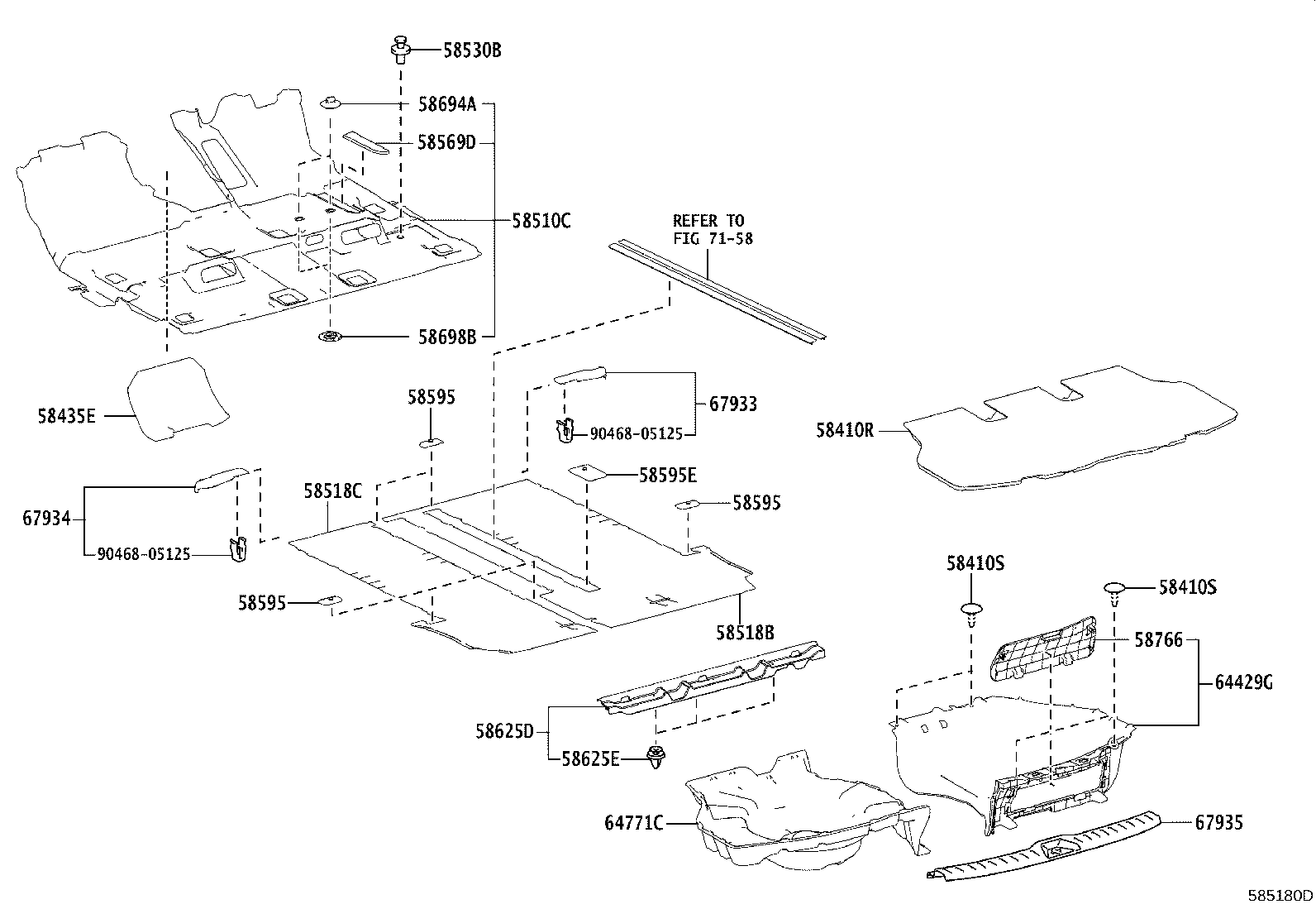 58435-28090 SILENCER, FRONT FLOOR, CENTER product image