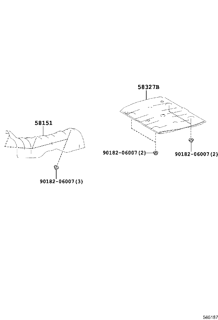 58151-0H010 INSULATOR, FRONT FLOOR HEAT, NO.1 product image