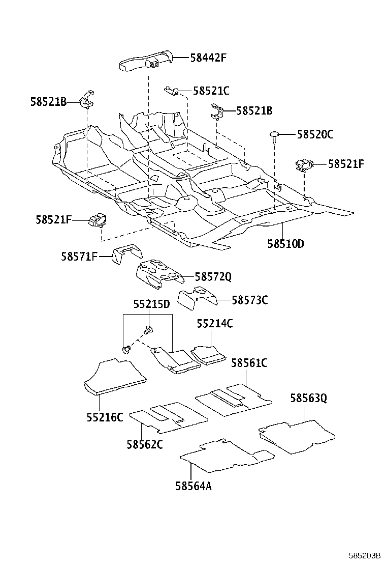 58564-52230 SILENCER, FRONT FLOOR, NO.4 product image