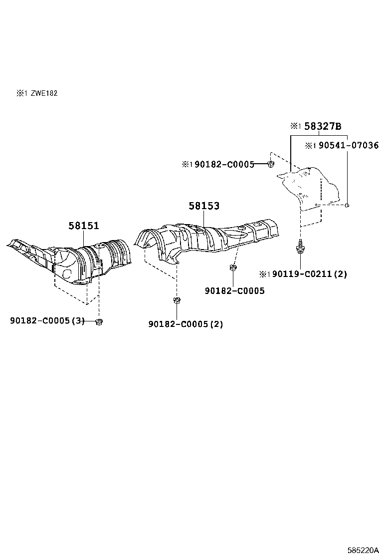 58153-02290 INSULATOR, FRONT FLOOR HEAT, NO.2 product image