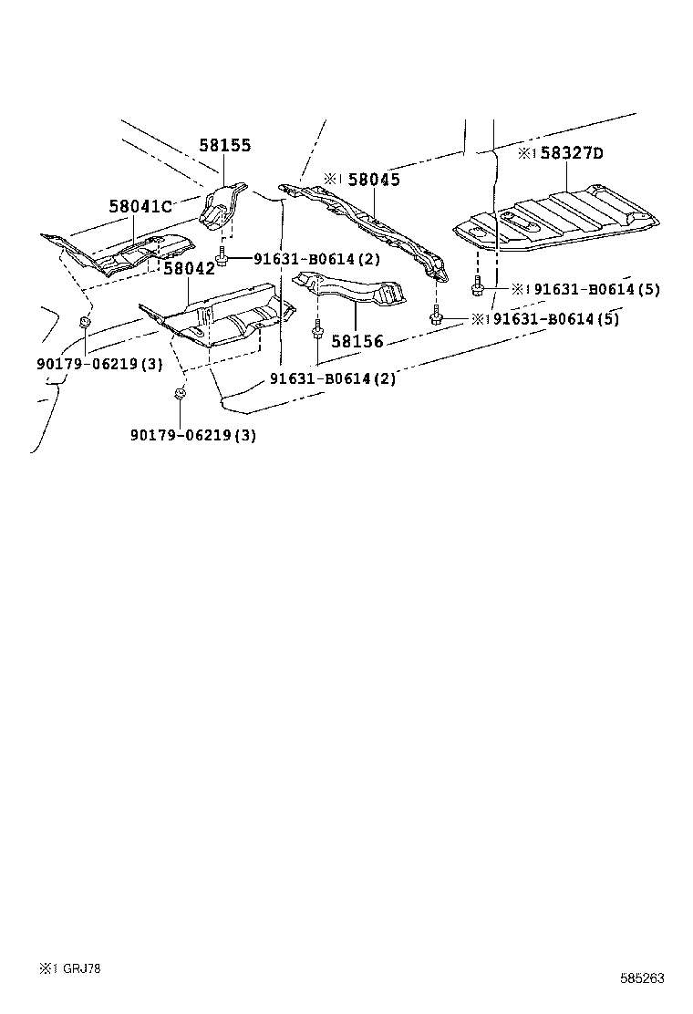 58151-60140 INSULATOR, FRONT FLOOR HEAT, NO.1 product image