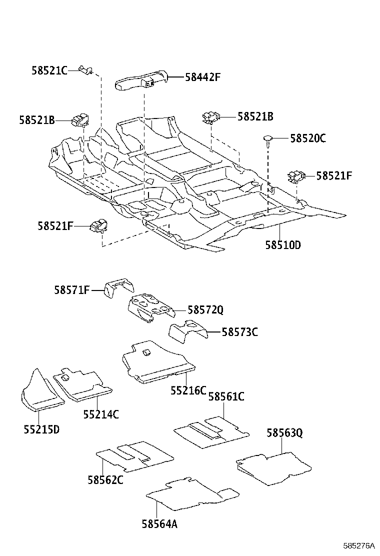 58563-52201 SILENCER, FRONT FLOOR, NO.3 product image