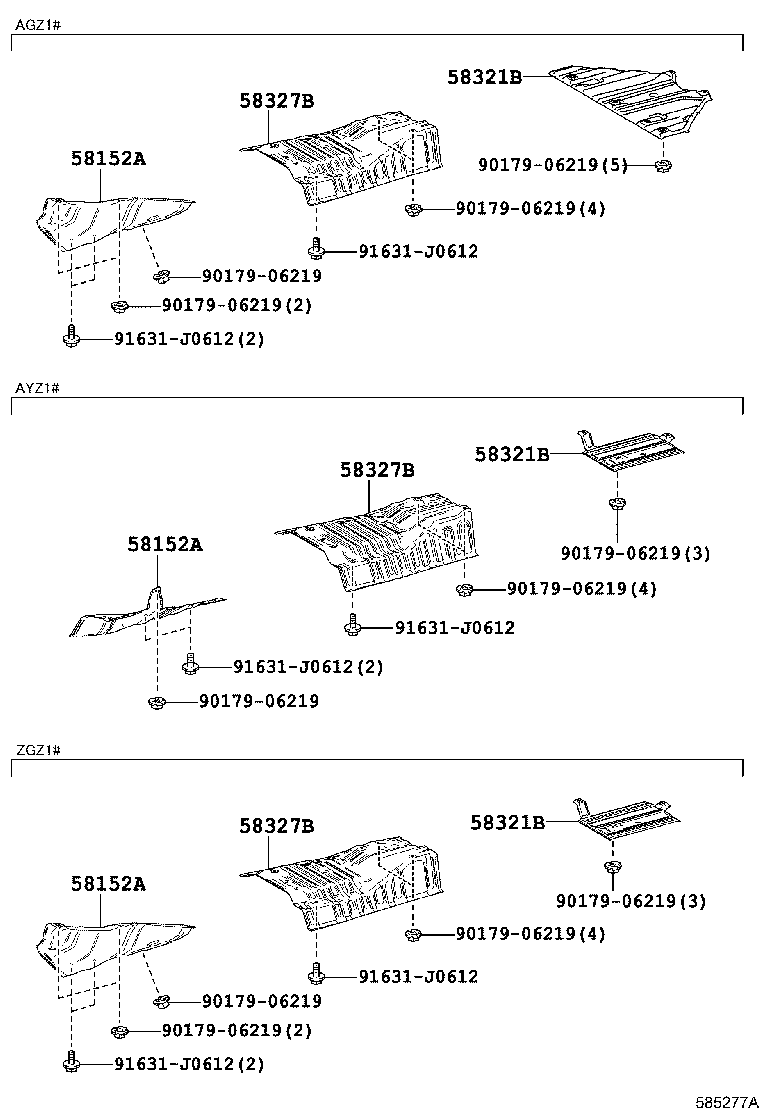 58321-78010 INSULATOR, REAR FLOOR HEAT, NO.1 product image