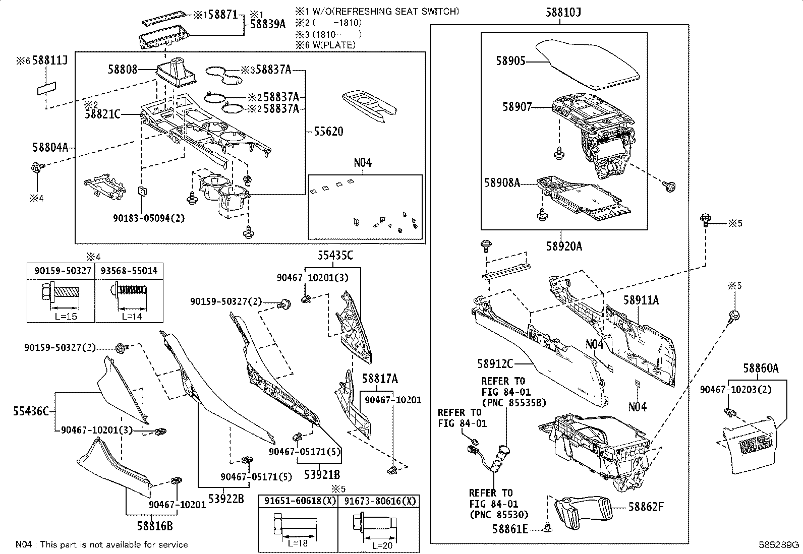 58905-24250-21 DOOR SUB-ASSY, CONSOLE COMPARTMENT product image