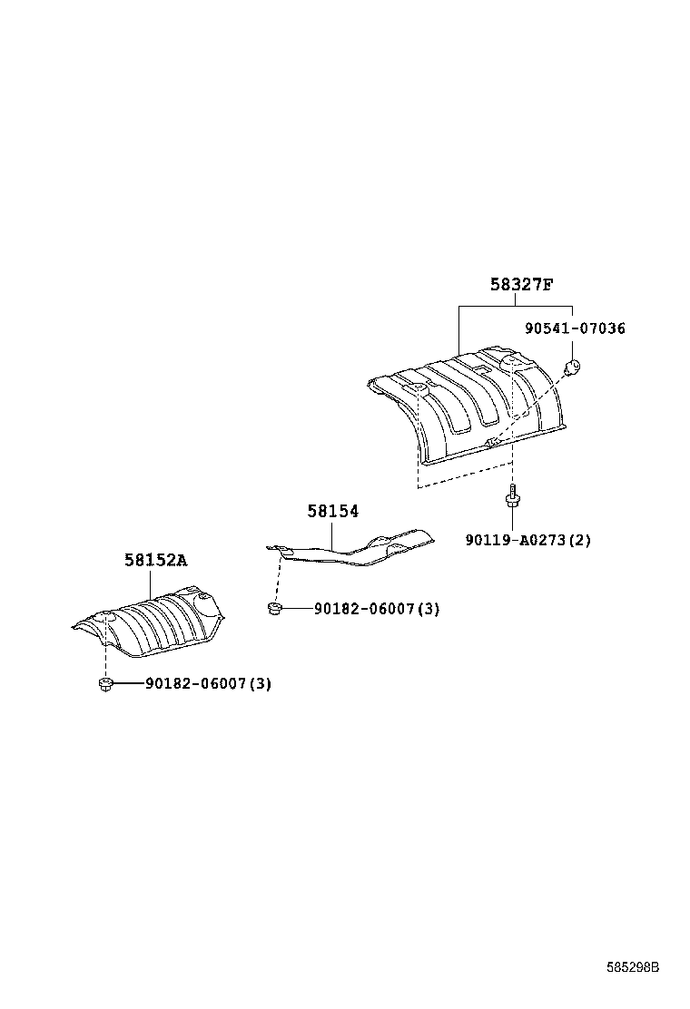 58154-06010 INSULATOR, FRONT FLOOR HEAT, NO.2 LOWER product image