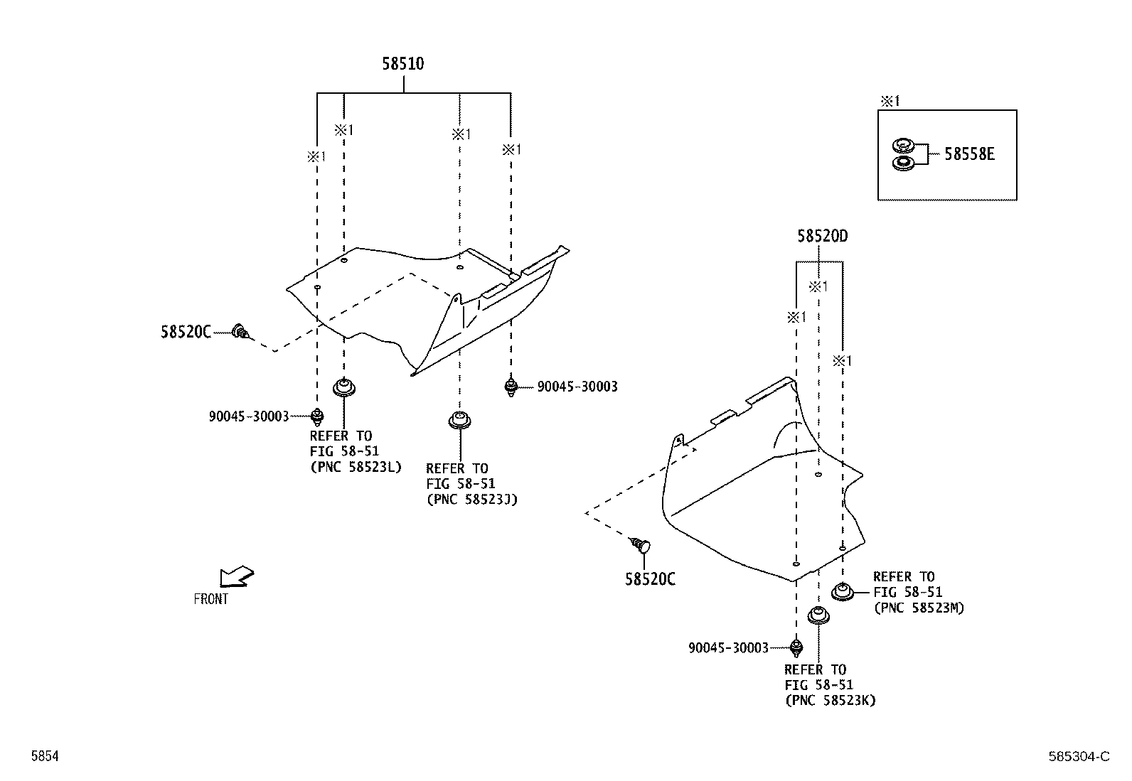 58510-B5200-B0 MAT ASSY, FRONT FLOOR, FRONT NO.1 product image