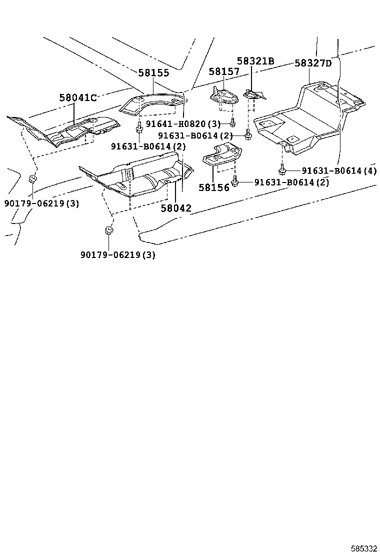 58327-60180 INSULATOR, MAIN MUFFLER HEAT, UPPER product image