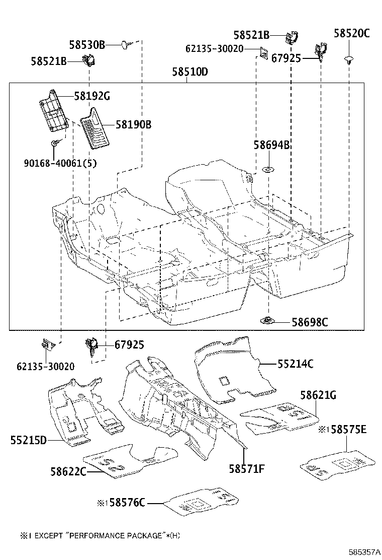 58190-24020 REST ASSY, FRONT FLOOR FOOT product image