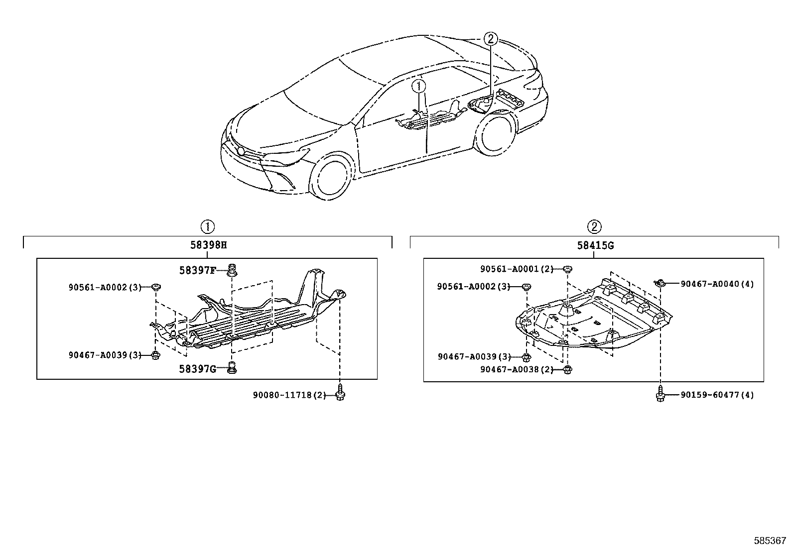 57604-07010 EXTENSION SUB-ASSY, REAR SIDE MEMBER, LH product image