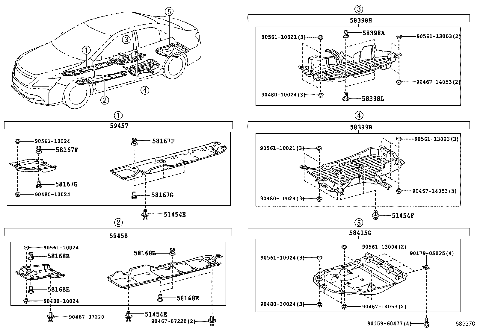 51453-33010 SILENCER, REAR FLOOR COVER product image