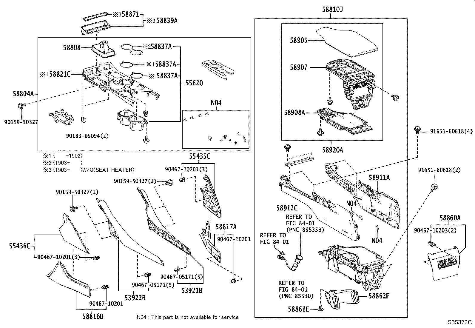 58839-24040 COVER, CONSOLE BOX HOLE product image