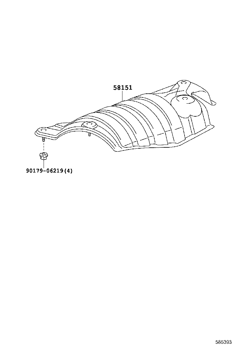 58151-42011 INSULATOR, FRONT FLOOR HEAT, NO.1 product image